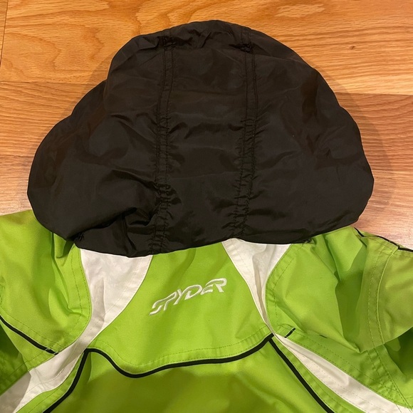 Spyder Kids Ski Coat in Bright Green - Picture 4 of 9